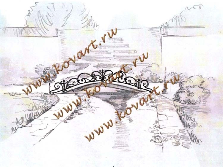 Эскизы кованых мостиков