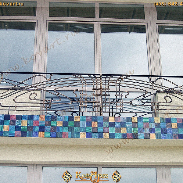 Эксклюзивные кованые балконы в стиле модерн Код: БО-0116/63