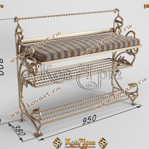 Элитная кованая калошница ручной работы АРТ: 1326