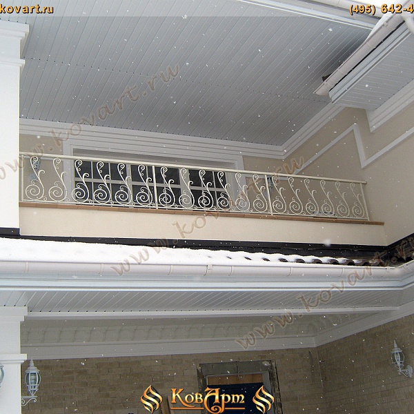 Классические белые ограждения для балкона Код: БО-0125/63