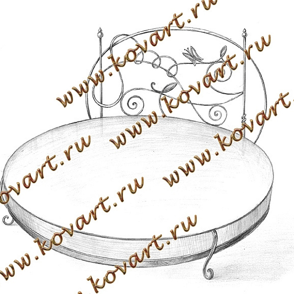 Эскизы кованых кроватей