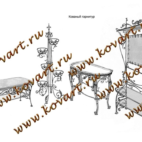 Эскизы кованой мебели