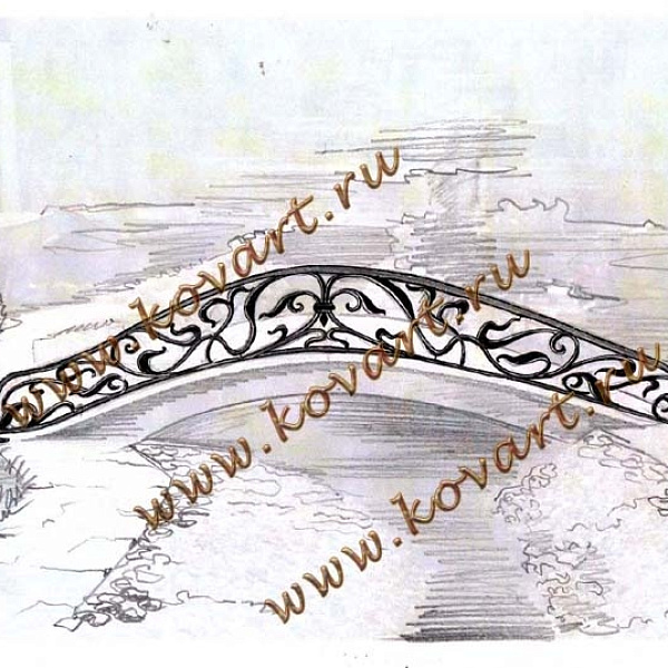 Эскизы кованых мостиков
