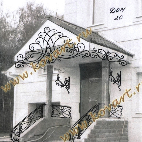 Эскизы кованого крыльца