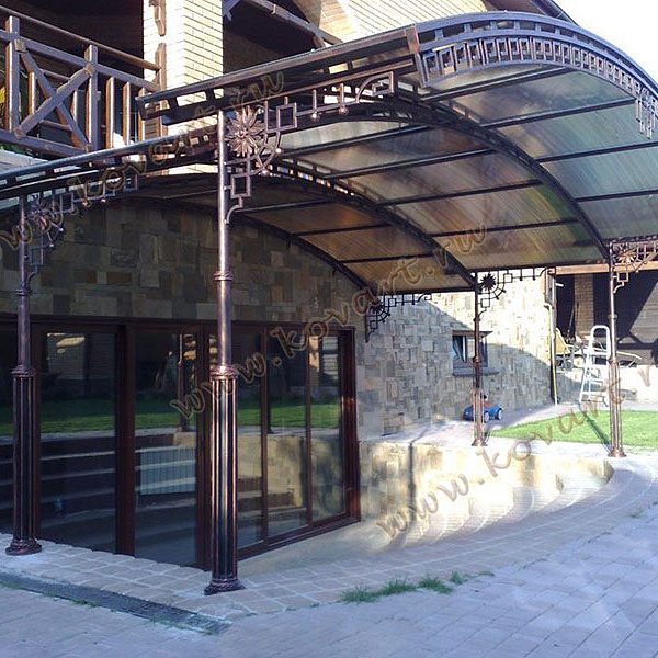 Кованые козырьки для крыльца