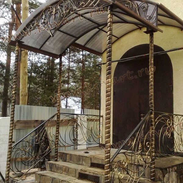 Кованые козырьки для крыльца