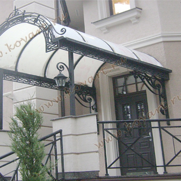 Кованые козырьки для крыльца