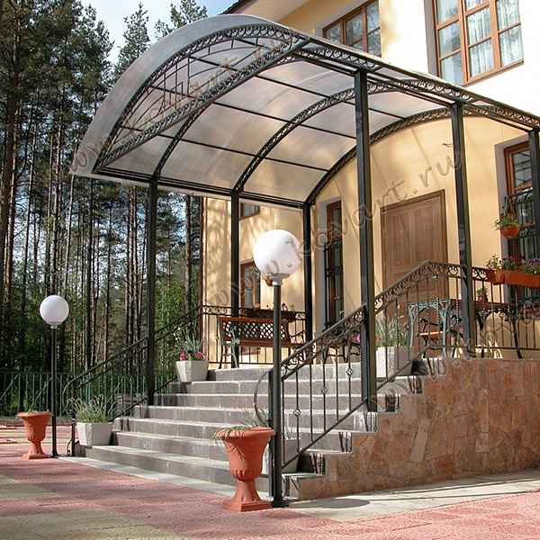 Кованые козырьки для крыльца