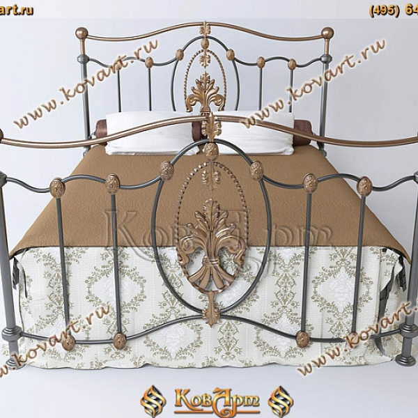 Кованая авторская кровать АРТ: 3022