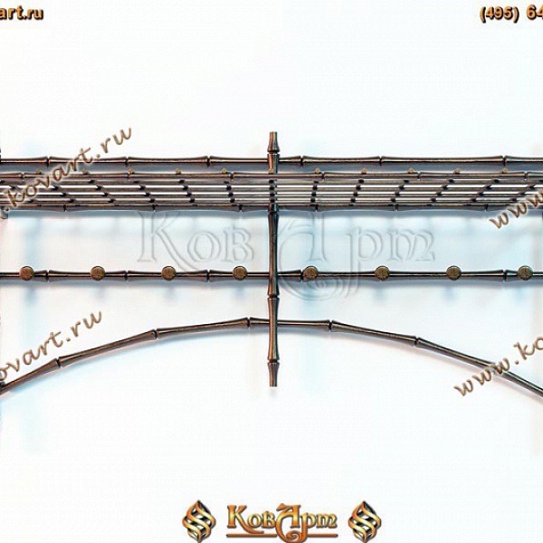 Кованая бамбуковая вешалка на стену АРТ: 1105