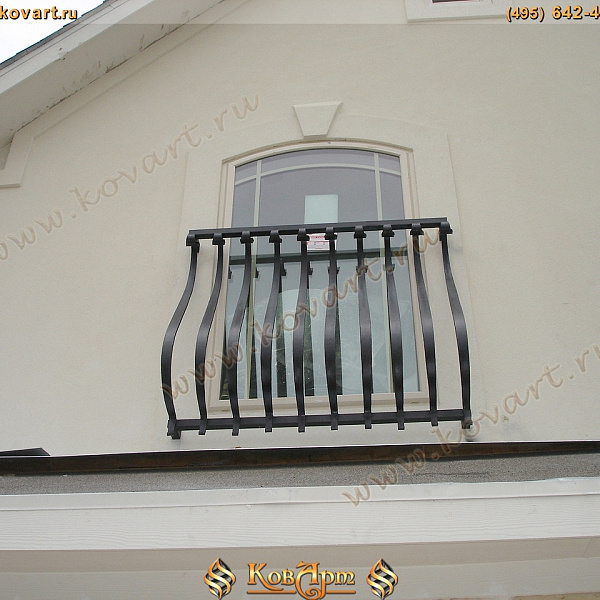 Кованое балконное ограждение для окна Код: БО-0139/63