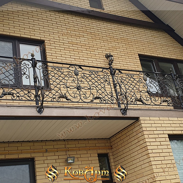 Кованое узорчатое балконное ограждение Код: БО-0166/67