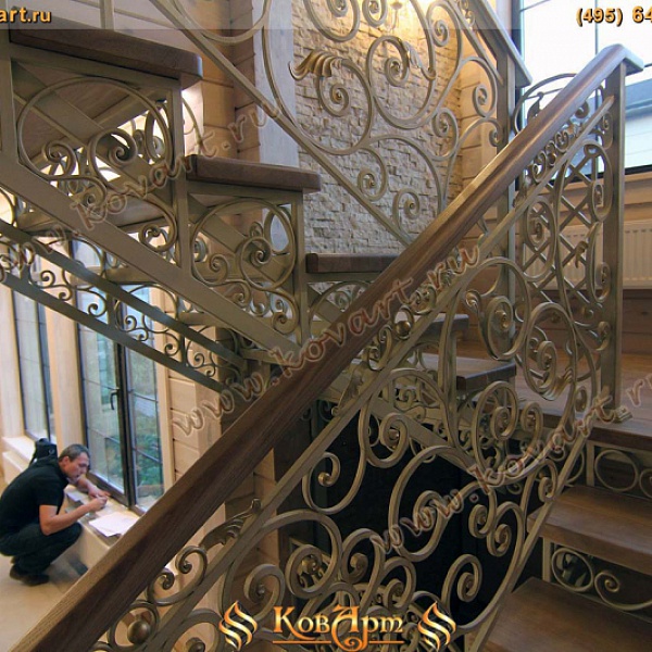 Кованые лестницы белого цвета Код: КЛ-11/69