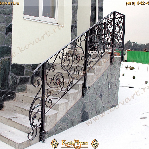 Кованые наружные перила Код: ЛП-0138/63