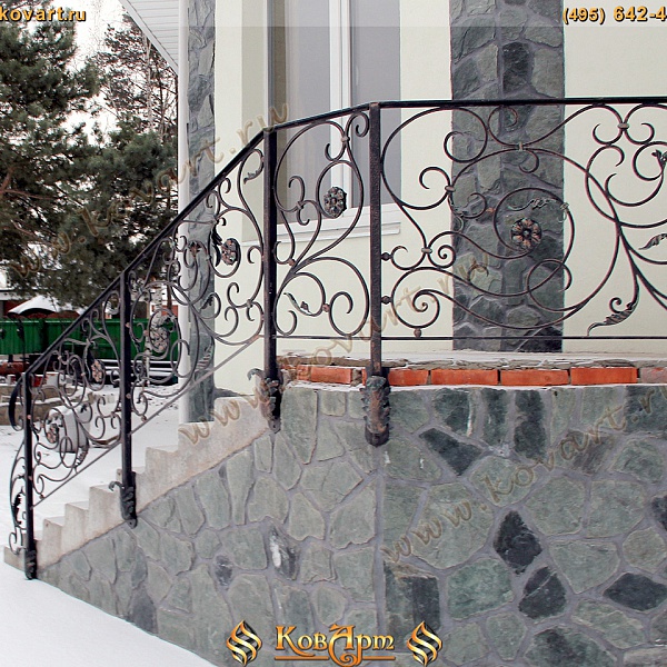 Кованые наружные перила Код: ЛП-0138/69