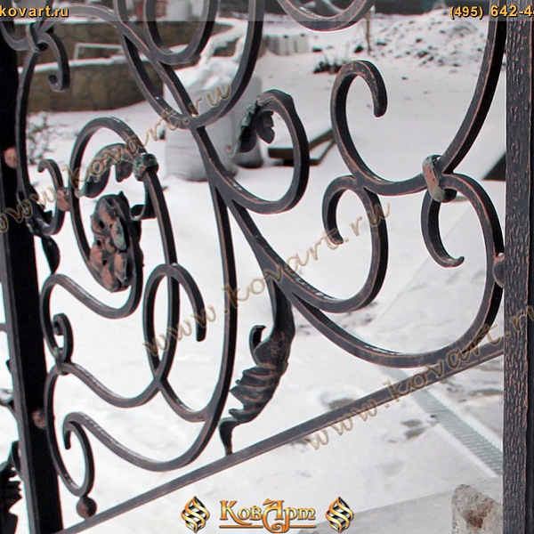 Кованые наружные перила Код: ЛП-0138/74