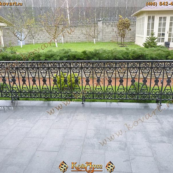 Кованые ограждения с серебряной патиной Код: БО-094/66