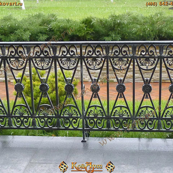 Кованые ограждения с серебряной патиной Код: БО-094/77