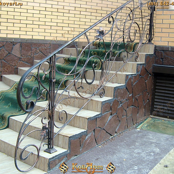 Кованые перила для уличной лестницы Код: ЛП-0171/63