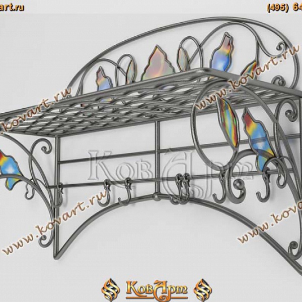 Настенная вешалка с витражной ковкой в стиле Модерн АРТ: 1120