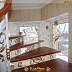 Белая кованая лестница с дубовыми ступенями Код: КЛ-03/94