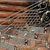 Коричневые кованые перила для деревянного дома Код: ЛП-089/77
