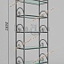 Кованая этажерка со стеклянными полками АРТ: 2708/22