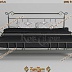 Кованая кровать с завитками АРТ: 3042/13