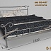 Кованая кровать с завитками АРТ: 3042/16