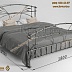 Кованая кровать в технике Бамбук АРТ: 3052/16