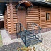 Кованая лестница для входа в деревянный дом Код: КЛ-30/66