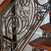Кованая лестница коричневого цвета Код: КЛ-28/100
