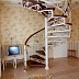 Кованая винтовая лестница белого цвета Код: КВЛ-05/86
