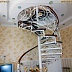 Кованая винтовая лестница белого цвета Код: КВЛ-05/87