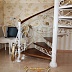 Кованая винтовая лестница белого цвета Код: КВЛ-05/101