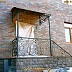 Кованый козырек с крышей из поликарбоната Код: КО-11/73