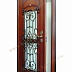 Металлическая дверь с кованой решеткой ручной работы Код: ДВ-08/64