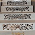 Металлическая лестница белого цвета с металлическими ступенями Код: КЛ-21/82