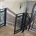 Металлические перила со стеклом Код: ЛП-0165/78