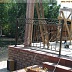 Наружные кованые перила при входе Код: ЛП-0175/67