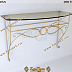Пристенная кованая консоль золотого цвета АРТ: 1505/8