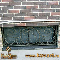 Козырек с коваными столбами Код: КО-07/74