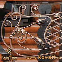 Кованое крыльцо для цокольного этажа Код: КРЦ-08/66