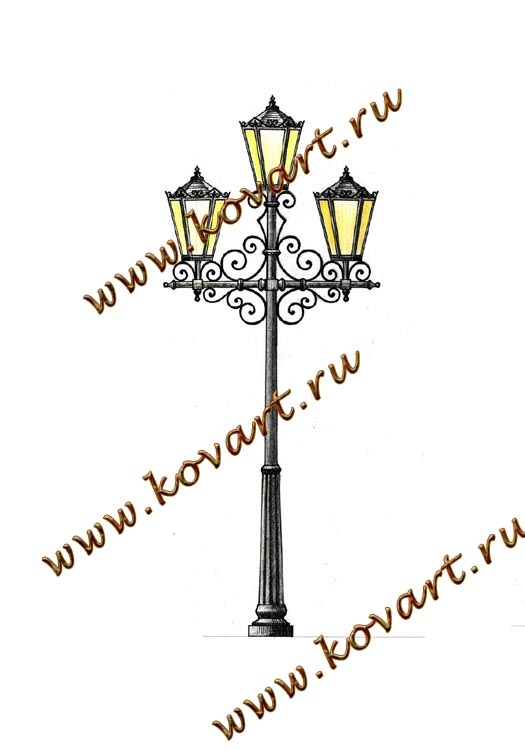 Эскизы кованых фонарей