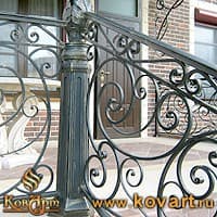 Козырек с коваными столбами Код: КО-07/72