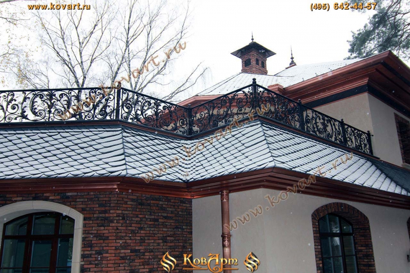 Кованые ограждения для крыши загородного дома Код: БО-42/65