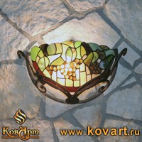 Кованая лестница с деревянными ступенями Код: КЛ-1/107