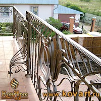 Наружные кованые перила при входе Код: ЛП-0175/72