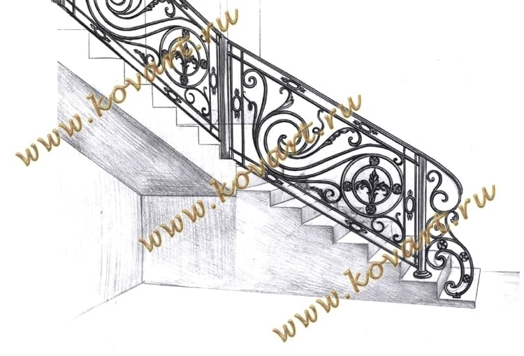 Эскизы кованых перил