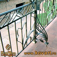 Наружные кованые перила при входе Код: ЛП-0175/71